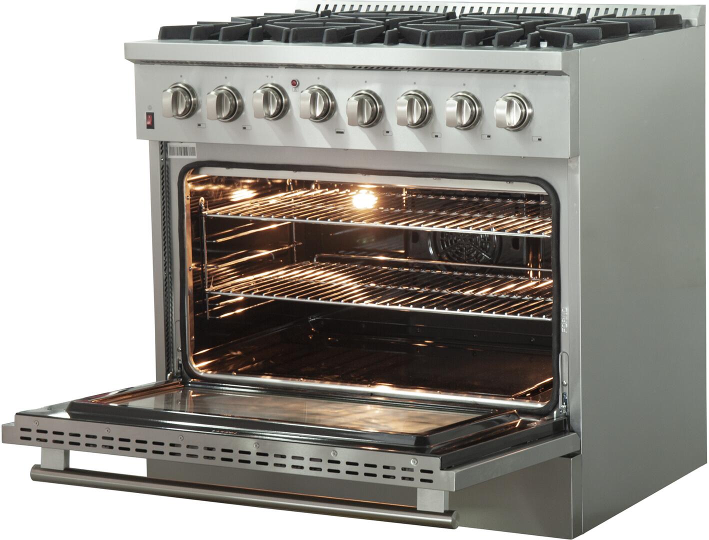 FORNO Appliance Package - 36" Dual Fuel Range, Dishwasher, 36" Refrigerator, FBDL-004-02CAUS