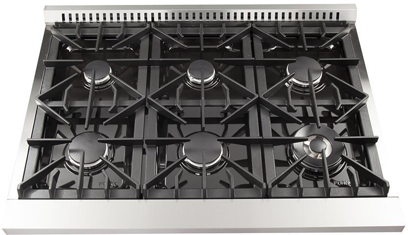 FORNO Appliance Package - 36 Inch Dual Fuel Range, Wall Mount Range Hood, 60 Inch Refrigerator, AP-FFSGS6156-36-4