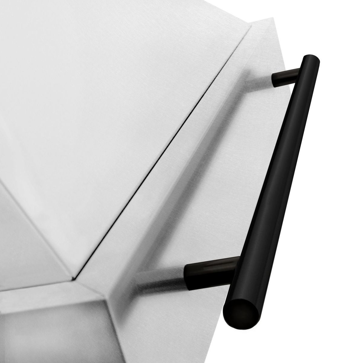 ZLINE 30 in Wall Mount Range Hood 400 CFM Satin Stainless Steel Matte Black Handle (8654SNZ-30-MB)