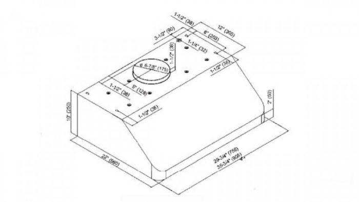 ZLINE 36 in Under Cabinet Range Hood Stainless Steel 400 CFM LED Lighting Baffle Filters (623-36)