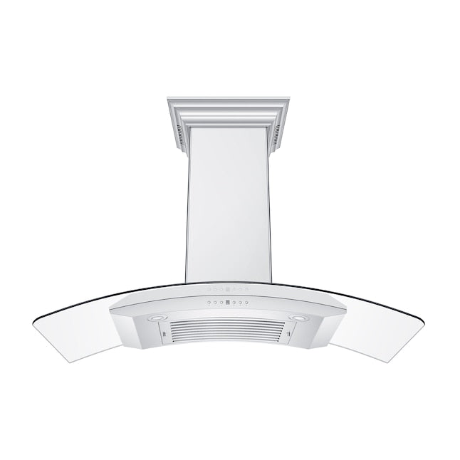 ZLINE 48 in Wall Mount Range Hood Ducted Stainless Steel CrownSound Bluetooth Speakers (KN4CRN-BT-48)
