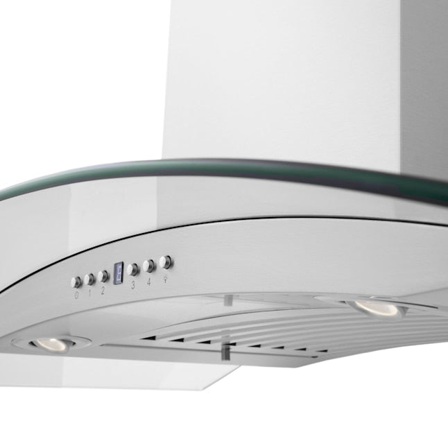 ZLINE 48 in Wall Mount Range Hood Ducted Stainless Steel CrownSound Bluetooth Speakers (KN4CRN-BT-48)