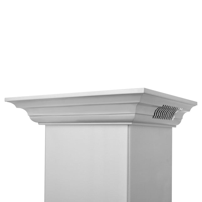 ZLINE 48 in Wall Mount Range Hood Ducted Stainless Steel CrownSound Bluetooth Speakers (KN4CRN-BT-48)