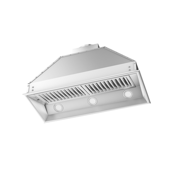ZLINE 34 Inch Range Hood Insert Wall Mount Stainless Steel 700 CFM LED Lighting Baffle Filters (698-34)