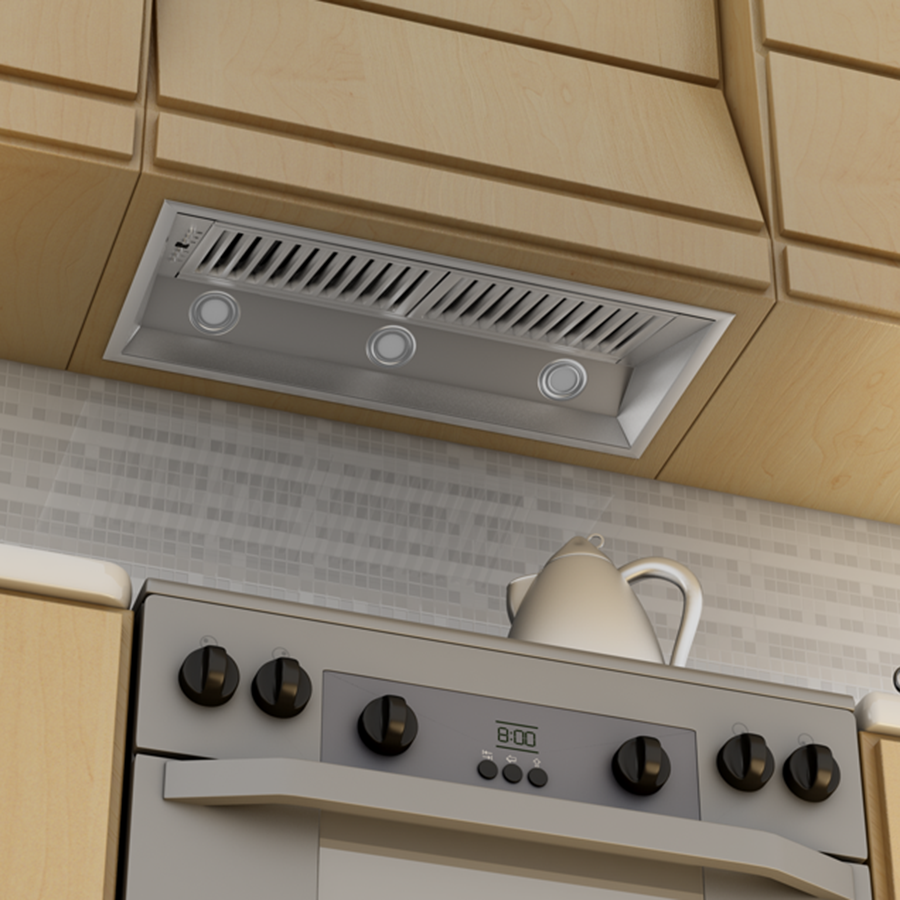 ZLINE 40 Inch Range Hood Insert 15 Inch Depth Stainless Steel Built-In Ventilation 400 CFM (695-40)