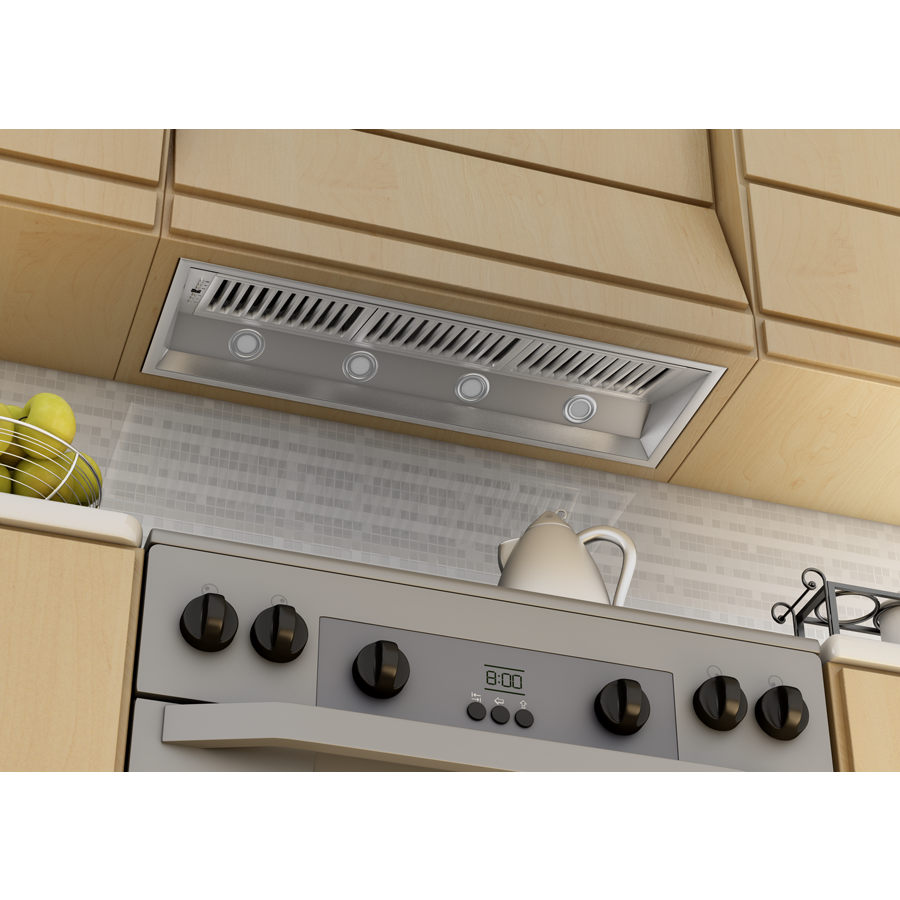 ZLINE 46 in. Range Hood Insert Outdoor 21 in. Depth 700 CFM Stainless Steel (721-304-46)
