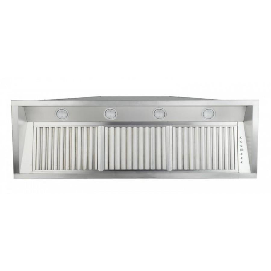 ZLINE 46 in. Range Hood Insert 18 in. Depth Stainless Steel 700 CFM 4-Speed Motor LED Lighting (698-46)