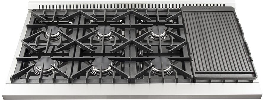 FORNO Appliance Package- 48 Inch Dual Fuel Range, Wall Mount Range Hood, AP-FFSGS6156-48