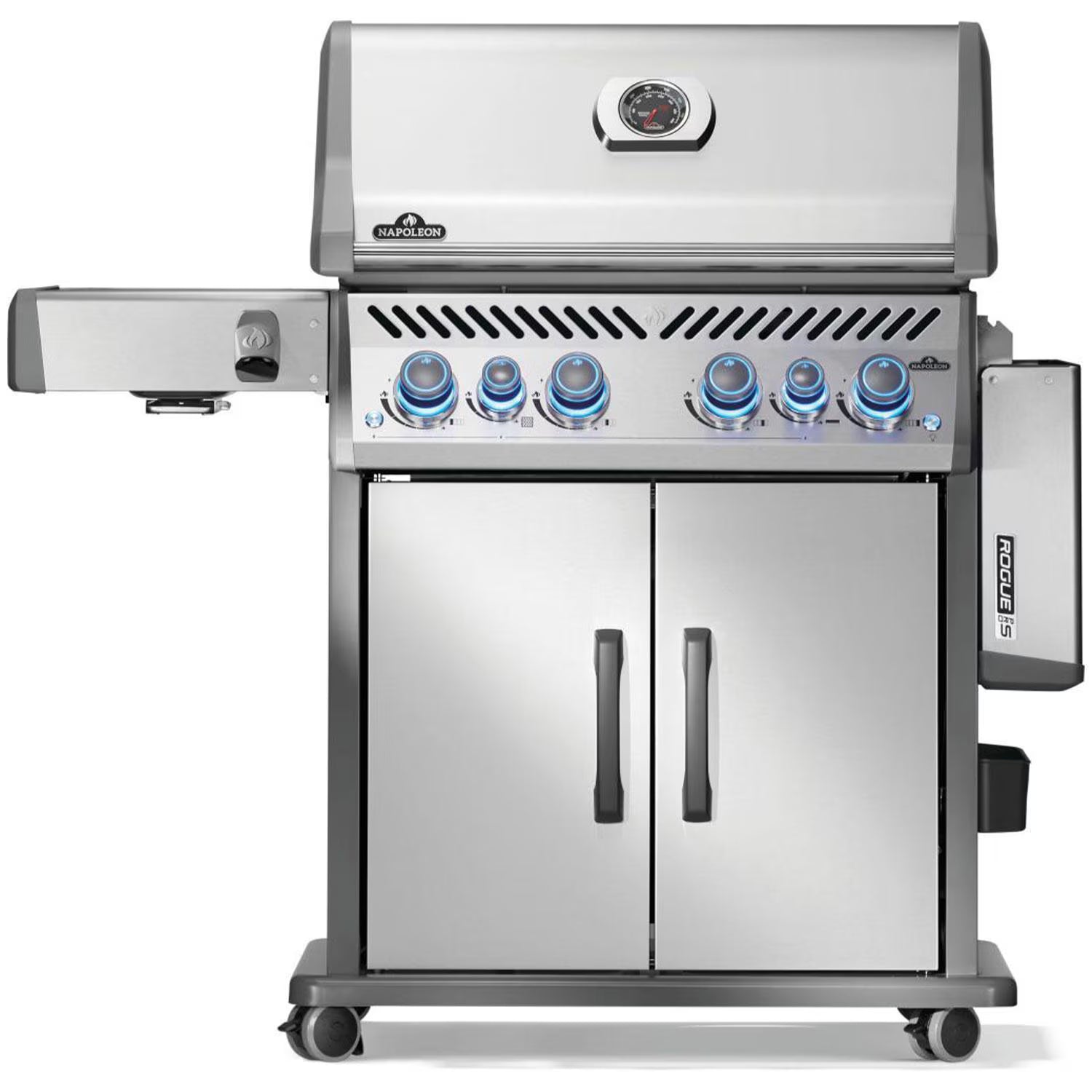 Napoleon Rogue PRO-S 525 4-Burner Propane Gas Grill with Side Burner and SafetyGlow Knobs (RPS525RSIBPSS-2)