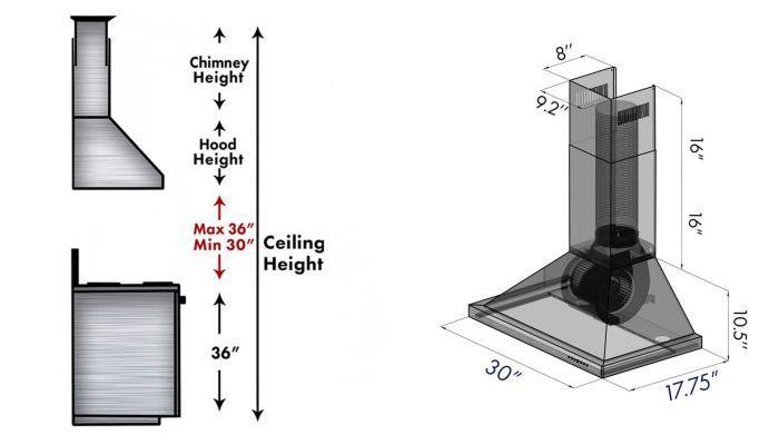 ZLINE 24 Inch Wall Mount Range Hood Convertible Vent Stainless Steel KB-24