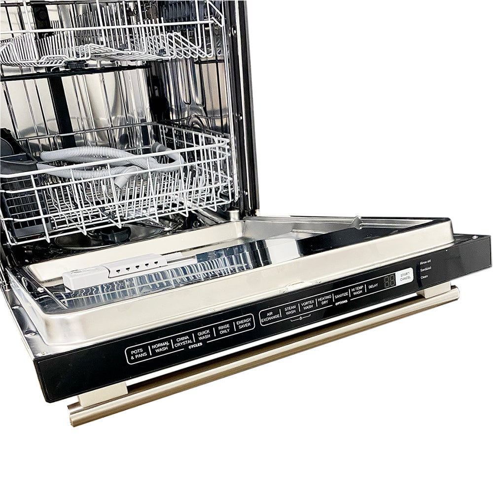 FORNO Appliance Package - 48" Gas Range, Range Hood, 60" Refrigerator, Dishwasher, Microwave Drawer, AP-FFSGS6239-48-8