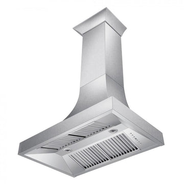 ZLINE 30 in. Wall Mount Range Hood Ducted Satin Stainless Steel Designer Series 400 CFM (8632S-30)