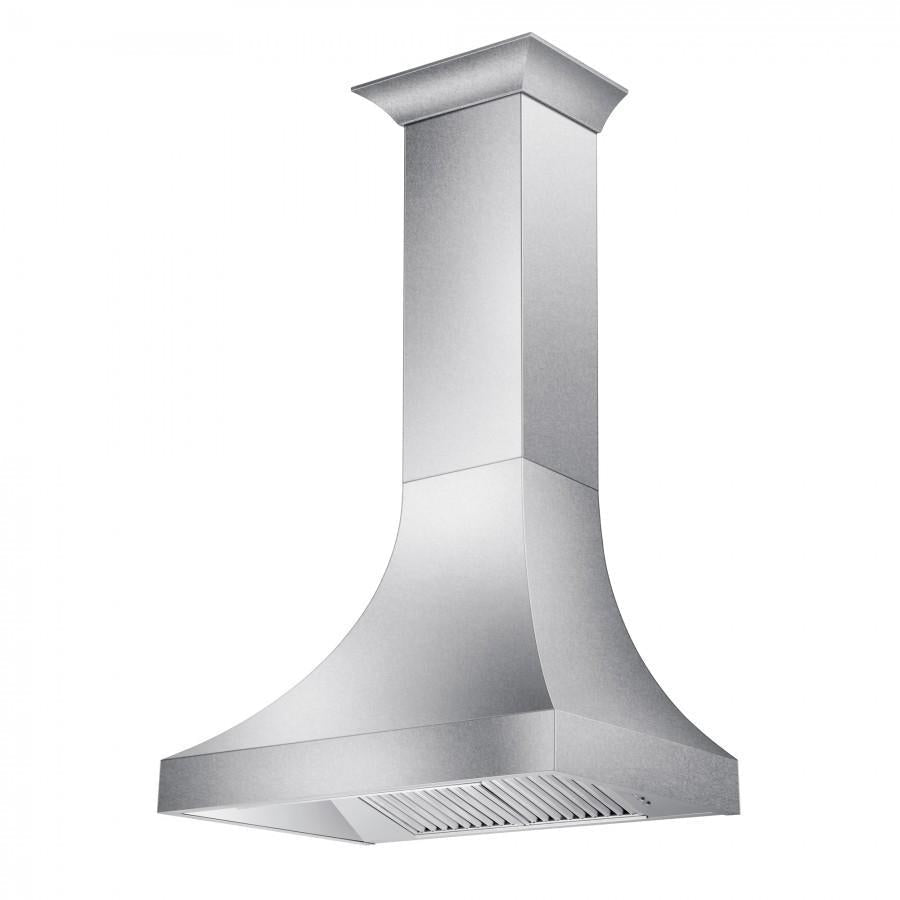 ZLINE 30 in. Wall Mount Range Hood Ducted Satin Stainless Steel Designer Series 400 CFM (8632S-30)