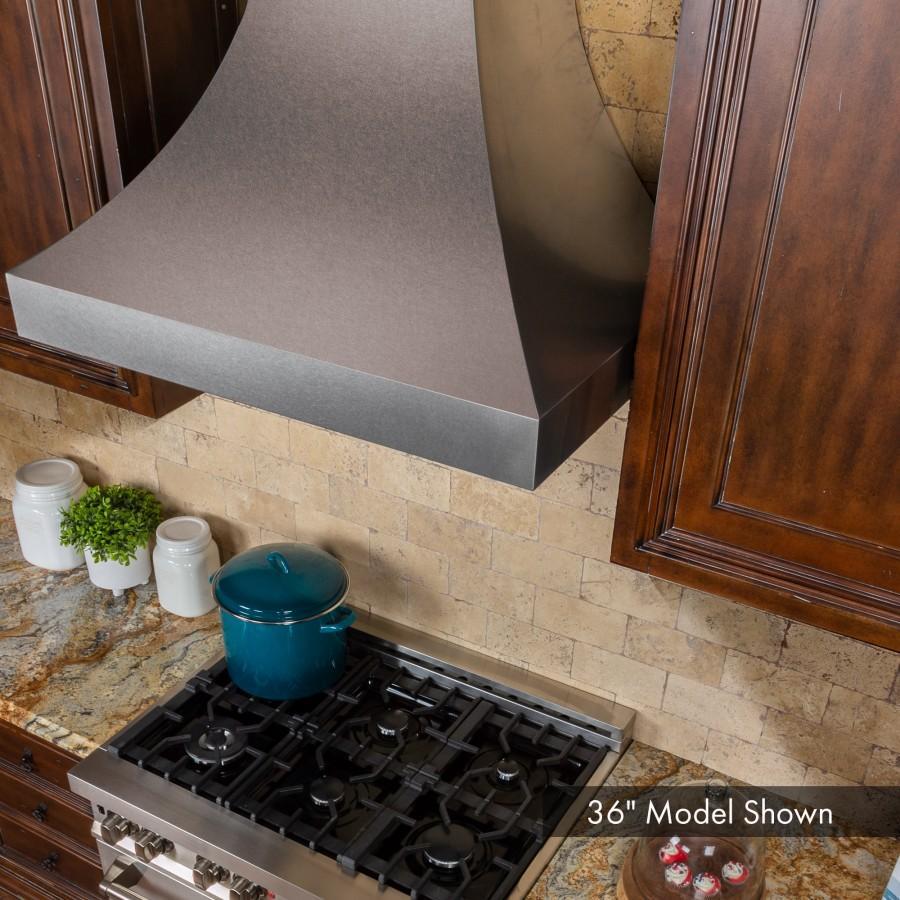 ZLINE 30 in. Wall Mount Range Hood Ducted Satin Stainless Steel Designer Series 400 CFM (8632S-30)