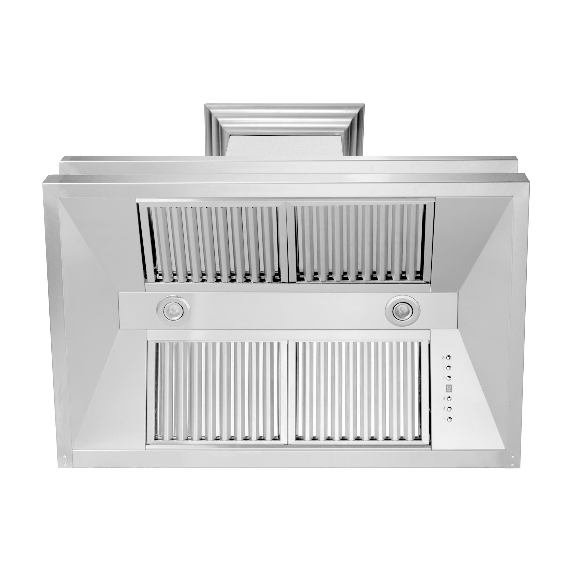 ZLINE 36 Inch Wall Mount Range Hood Satin Stainless Steel 400 CFM Ducted Designer Series (8656S-36)