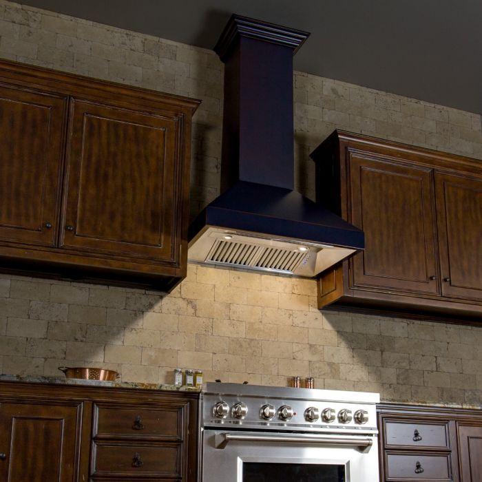 ZLINE 30 in Wall Mount Range Hood 24 in Depth Oil-Rubbed Bronze Finish (8667B-30)
