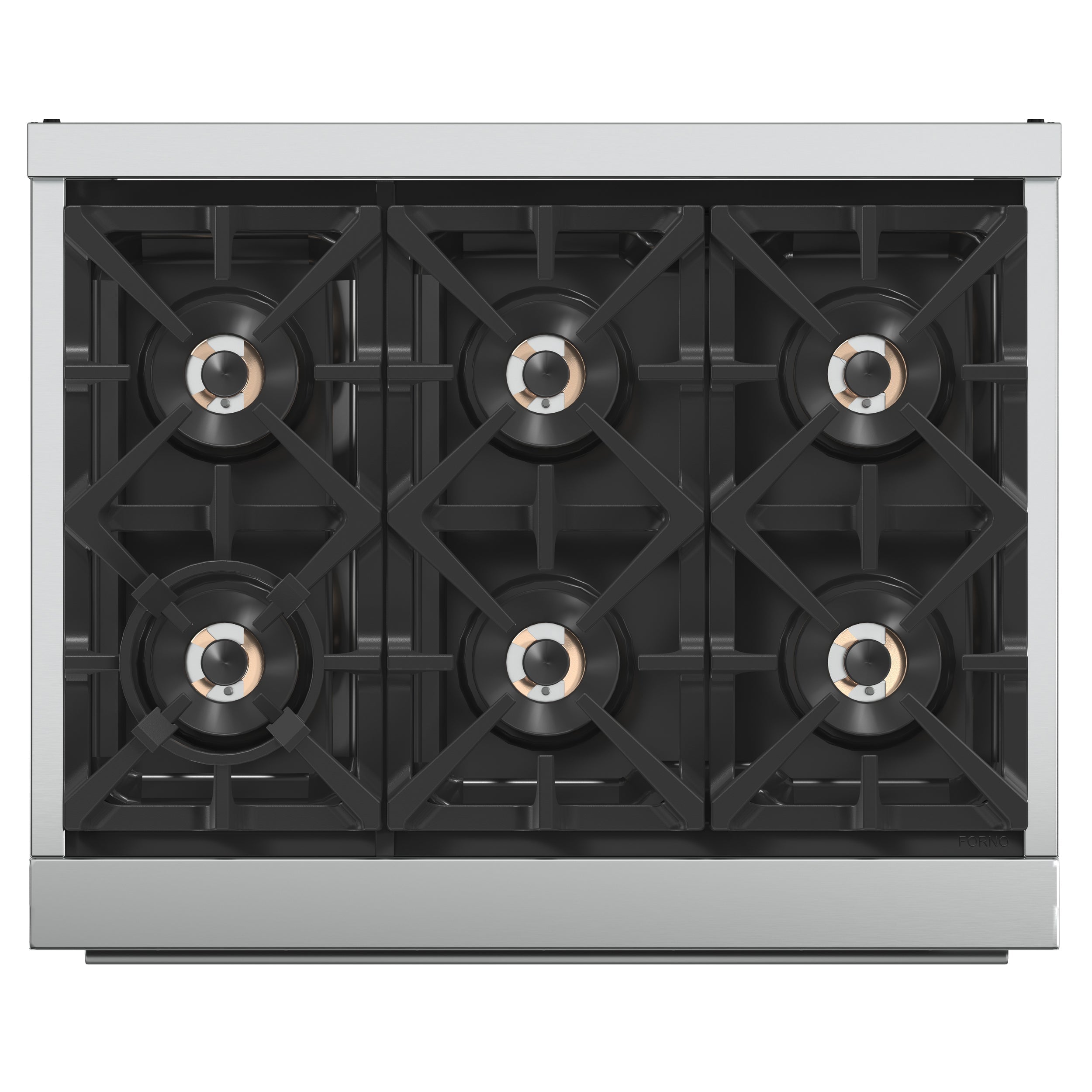 FORNO Capriasca 36 in. Freestanding Gas Range, 5.36 cu. ft. Oven, 6 Sealed Burners, Stainless Steel (Model FFSGS6260-36)