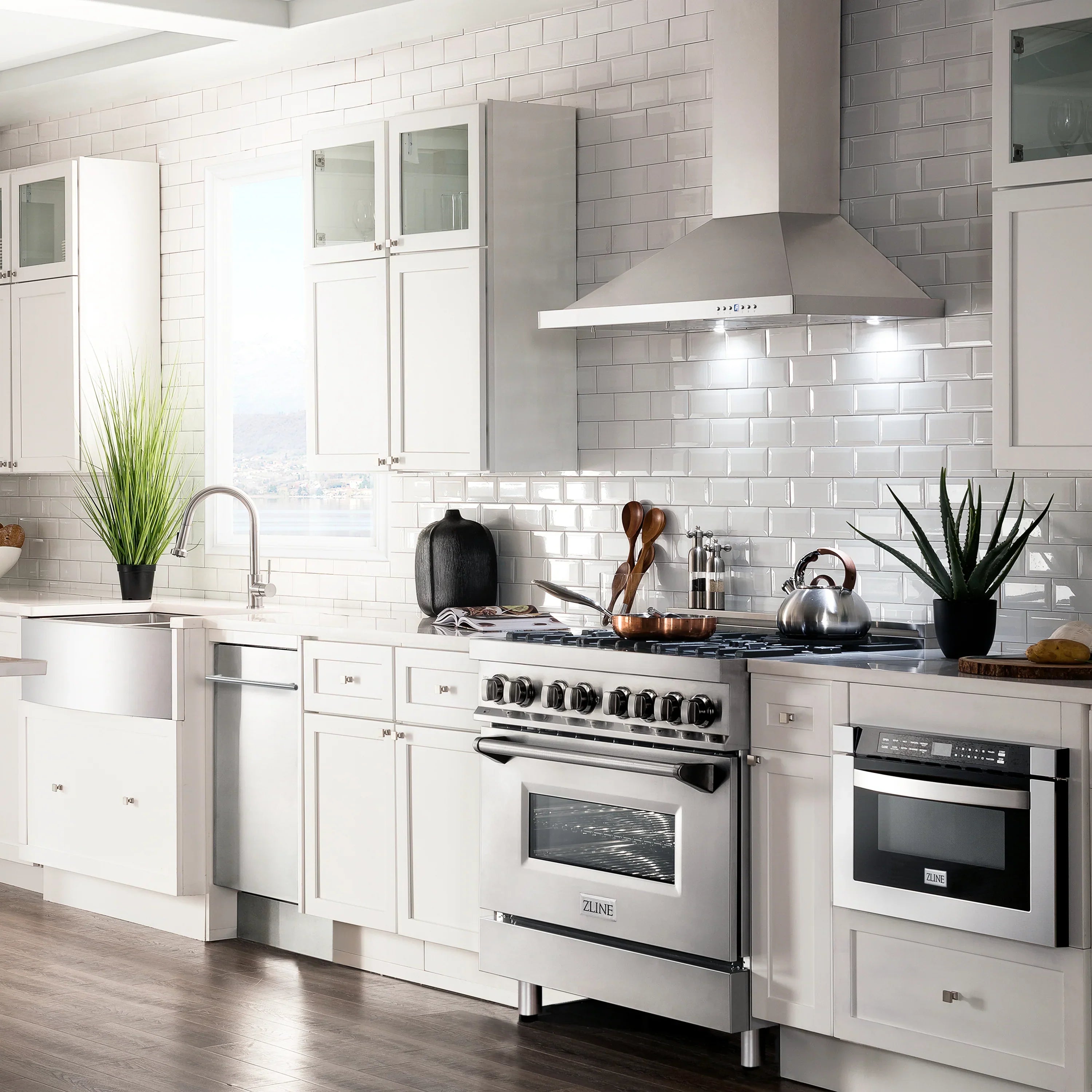 ZLINE 30 in. Wall Mount Range Hood 400 CFM Convertible Stainless Steel Kitchen Ventilation (KB-30)