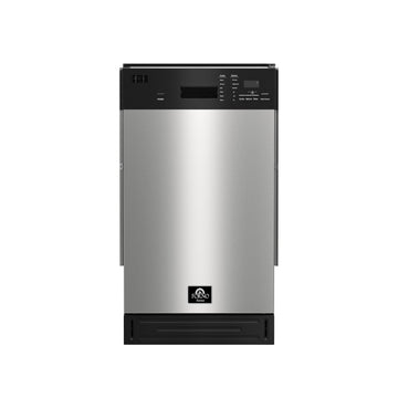 FORNO Polo 18-Inch Built-In Dishwasher, Stainless Steel, Model FDWBI8041-18S