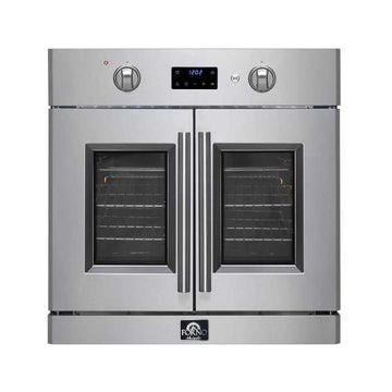 FORNO Asti 30-Inch French Door Electric Wall Oven, 3.58 Cu. Ft., Air Fry, Self-Clean, Sous Vide (Model FBOEL1333-30)