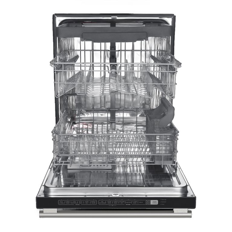 FORNO Espresso Package - 30" Electric Range, Range Hood and Dishwasher in White with Stainless Steel Handles