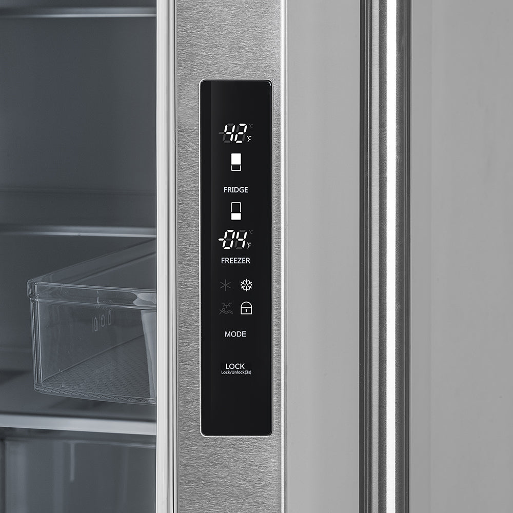 Forno Moena 40-Inch Built-In French Door Refrigerator, 19.2 cu ft, Stainless Steel, Ice Maker, Trim Kit (FFRBI1820-40SG)