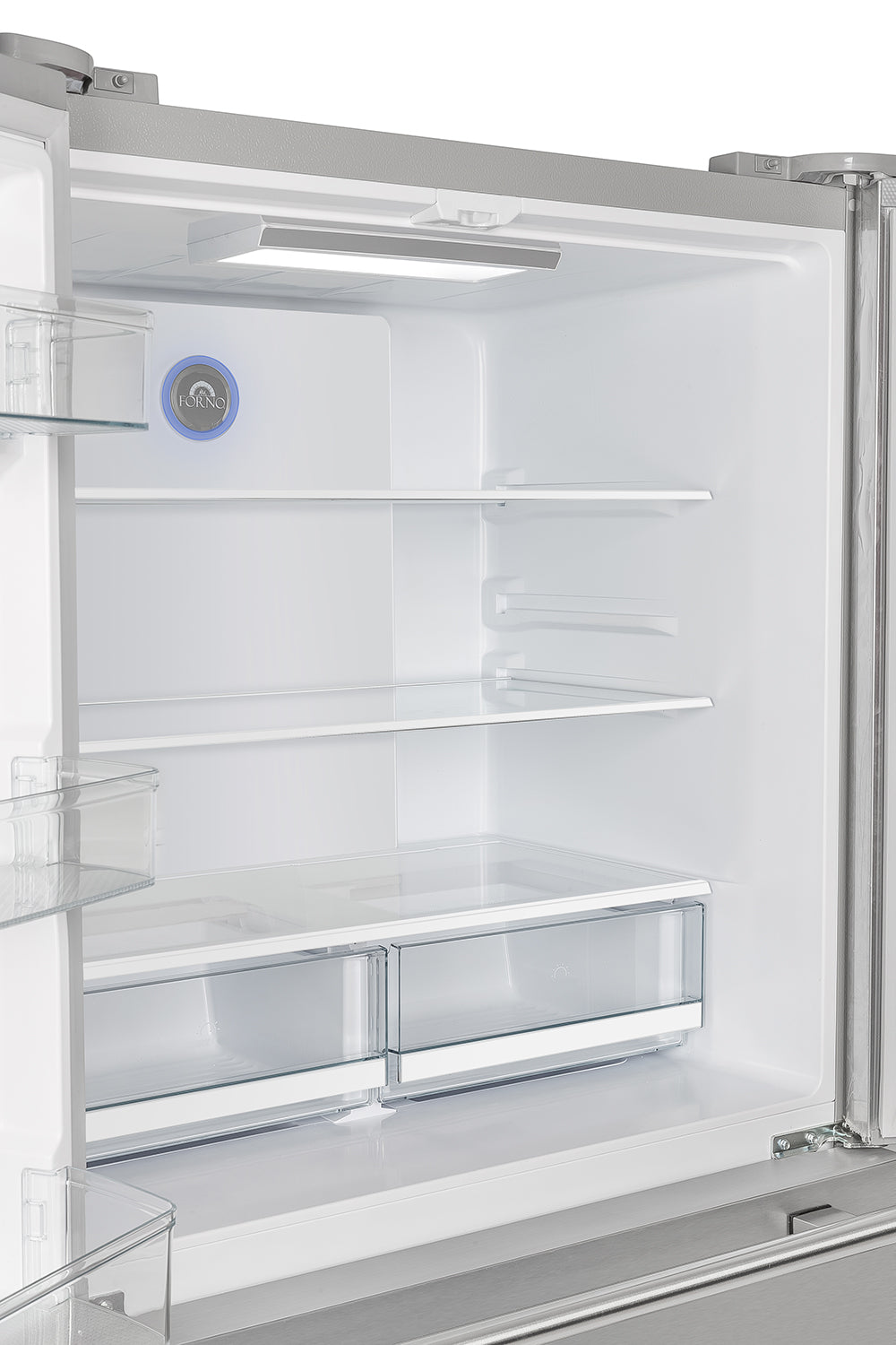 Forno Moena 40-Inch Built-In French Door Refrigerator, 19.2 cu ft, Stainless Steel, Ice Maker, Trim Kit (FFRBI1820-40SG)