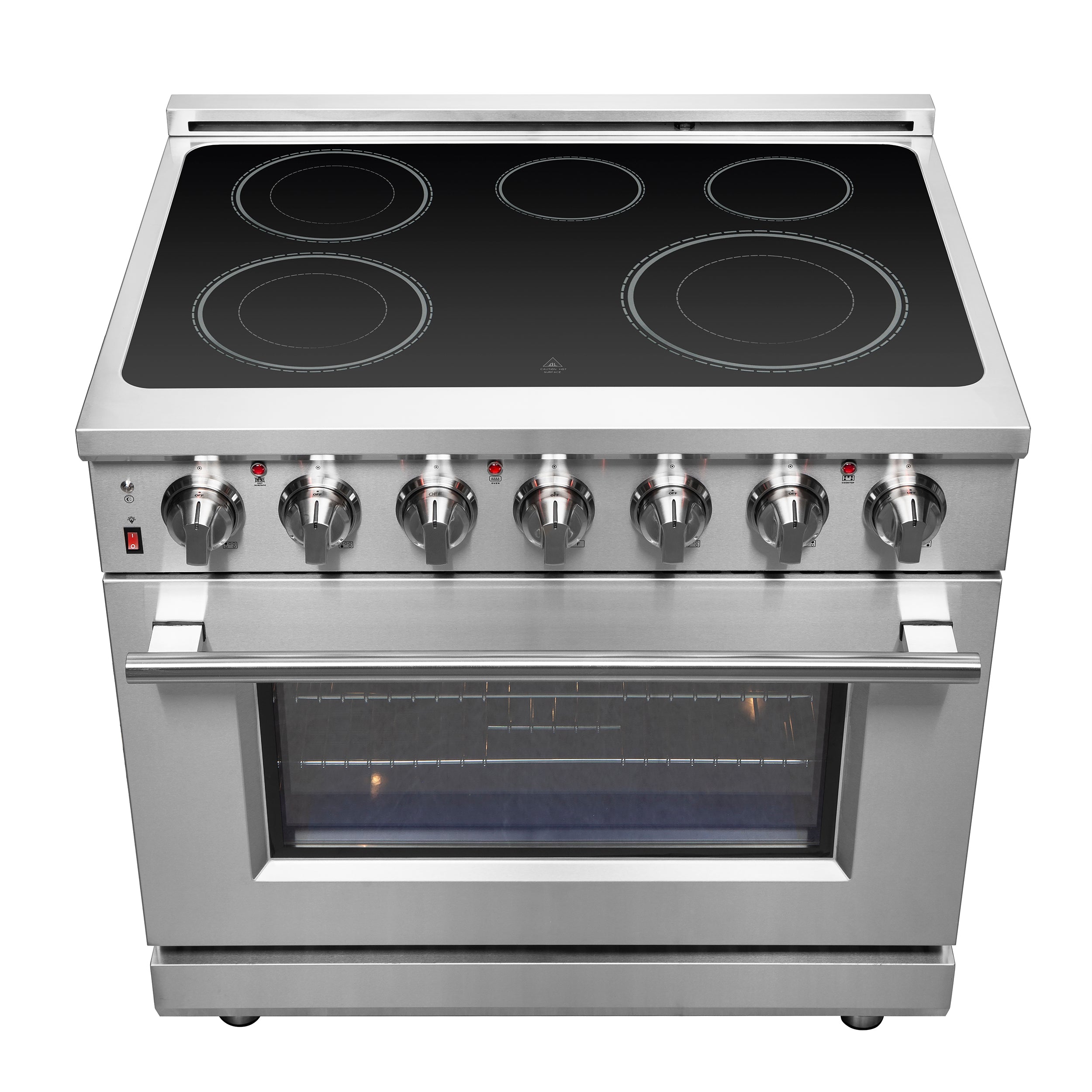 FORNO Massimo 36 in. 5.36 cu. ft. Freestanding Electric Range with 5 Radiant Elements (FFSEL6020-36)
