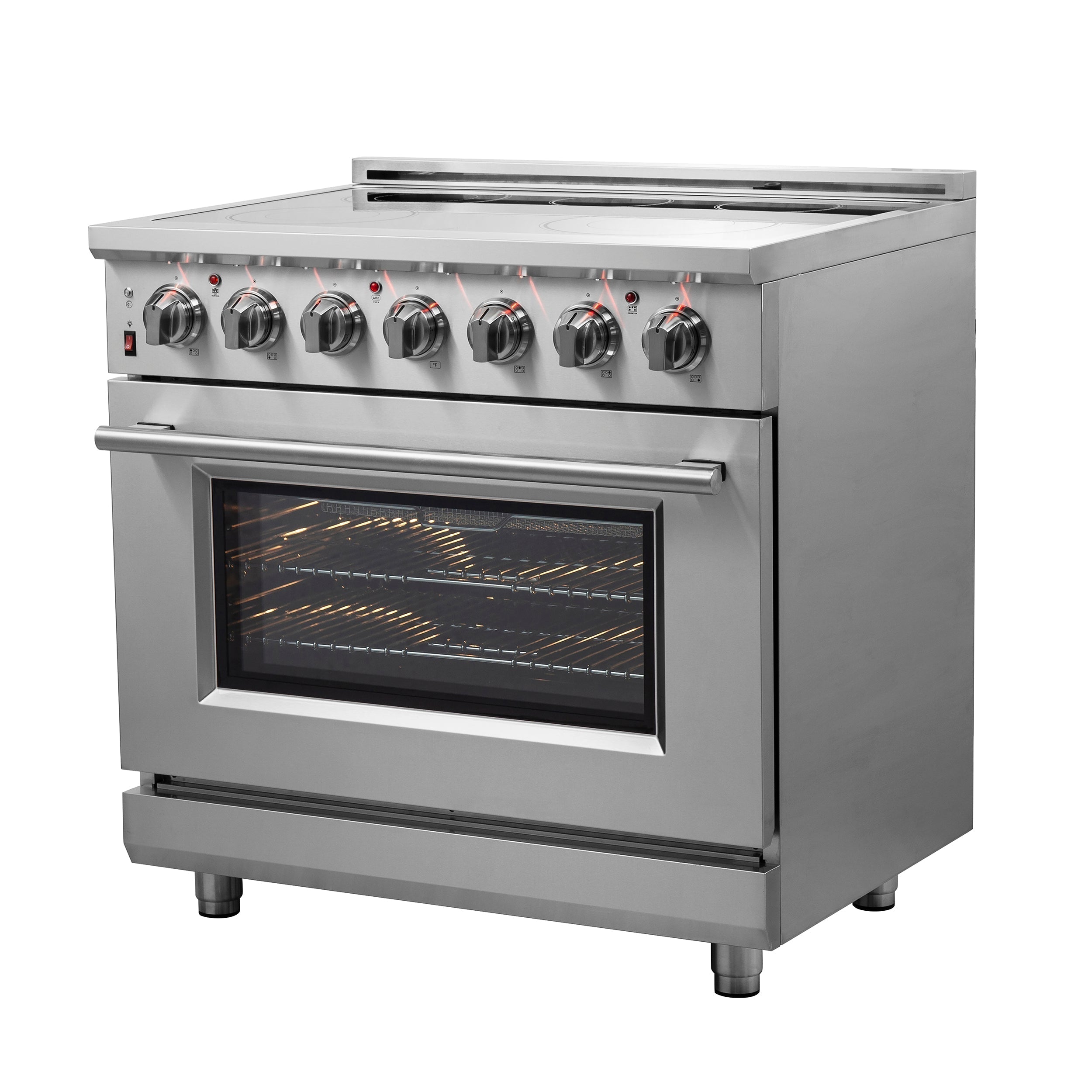 FORNO Massimo 36 in. 5.36 cu. ft. Freestanding Electric Range with 5 Radiant Elements (FFSEL6020-36)