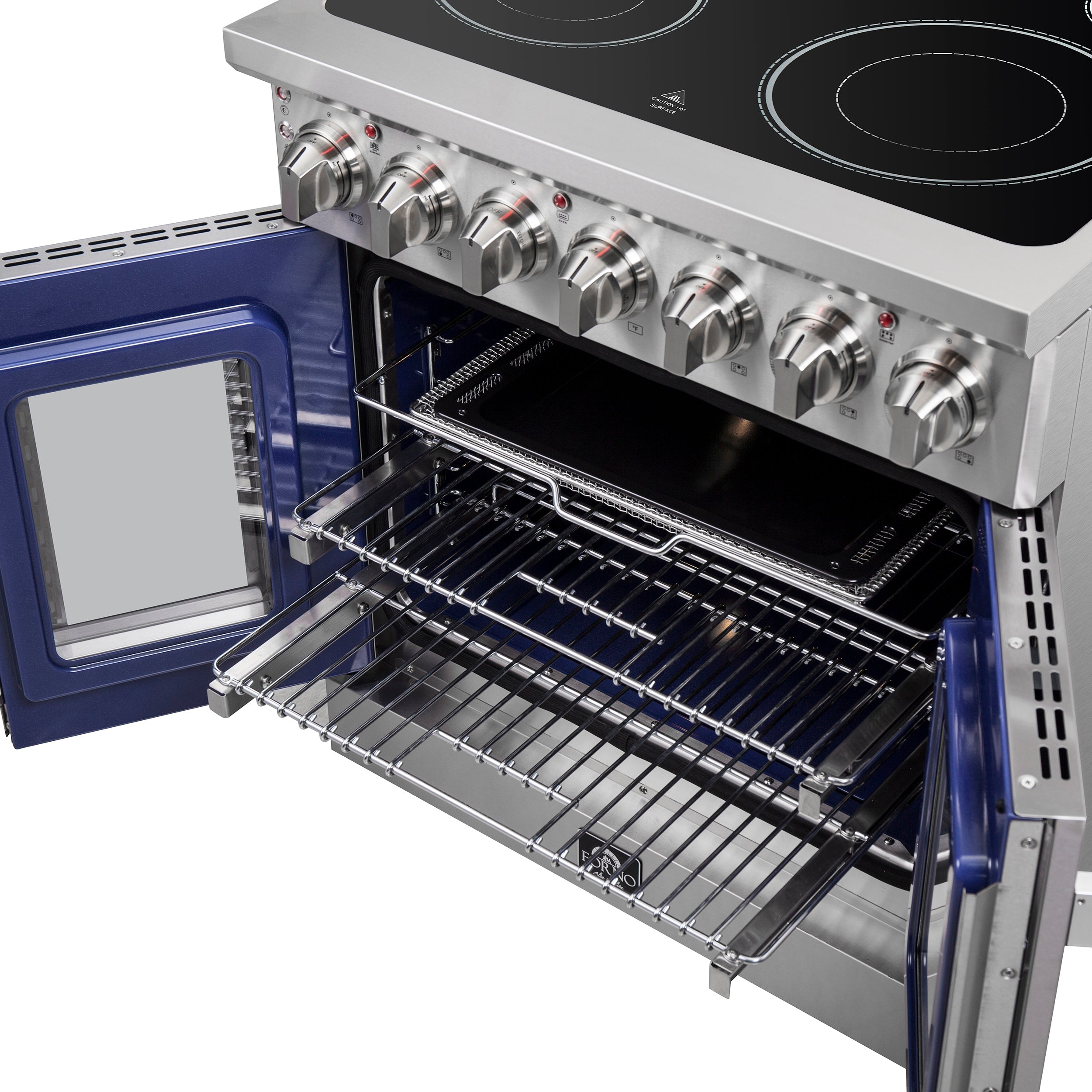 Forno Massimo 30 in. 4.32 cu. ft. Freestanding Electric Range with French Door and 5 Radiant Elements (Model FFSEL6955-30)