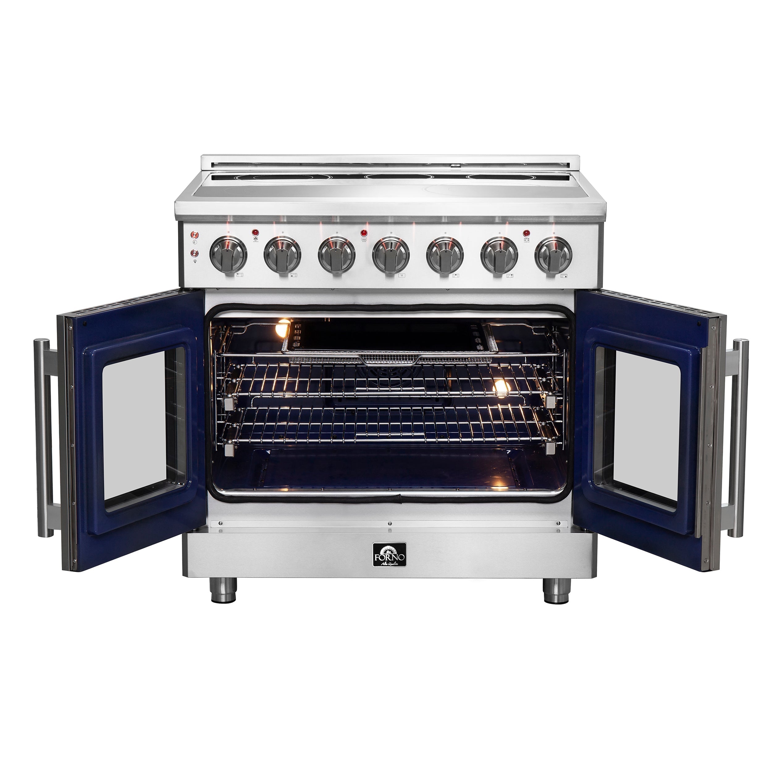 Forno Massimo 36 in. Freestanding Electric Range with French Door Oven, 5 Elements, 5.36 cu. ft. Capacity (Model FFSEL6955-36)