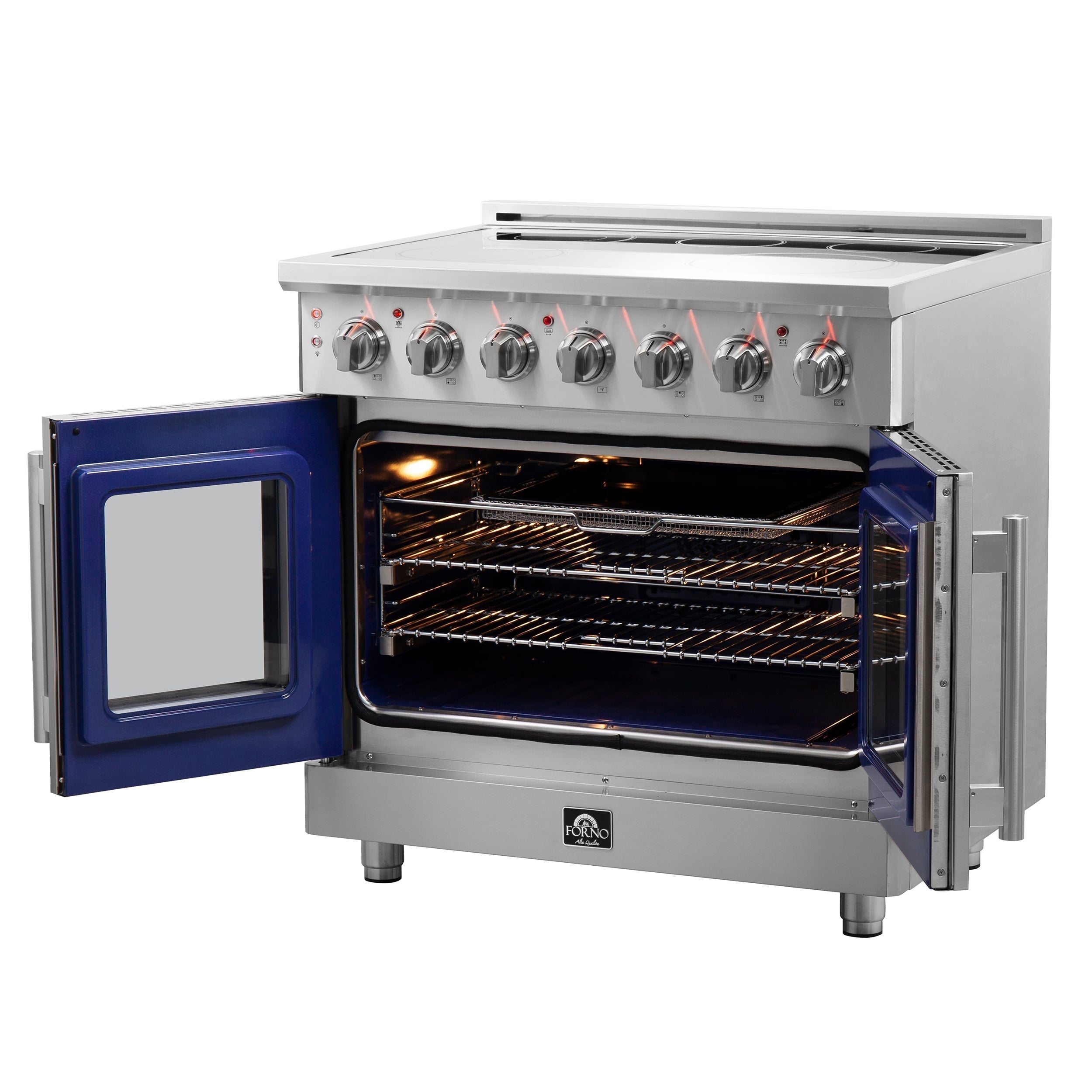 Forno Massimo 36 in. Freestanding Electric Range with French Door Oven, 5 Elements, 5.36 cu. ft. Capacity (Model FFSEL6955-36)