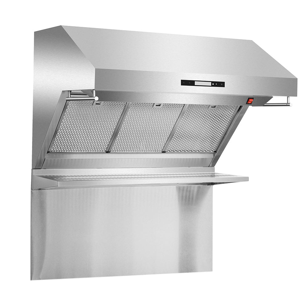 FORNO Appliance Package - 36 Inch Pro Gas Range, Wall Mount Range Hood, Refrigerator, AP-FFSGS6260-36-4