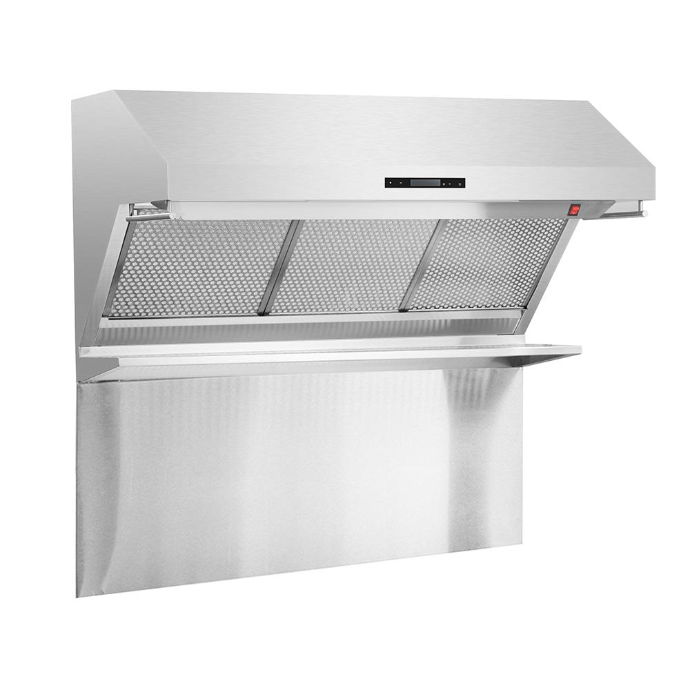 FORNO Appliance Package - 48 Inch Gas Burner/Electric Oven Pro Range, Wall Mount Range Hood, Refrigerator, AP-FFSGS6187-48-4