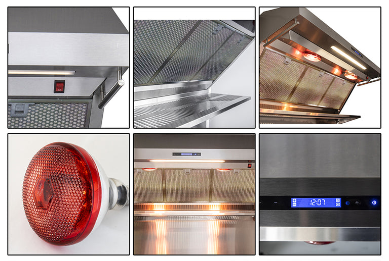 FORNO Appliance Package - 48" Gas Range, 48" Range Hood, Dishwasher, 48" Refrigerator, Microwave Drawer, AP-FFSGS6244-48-13