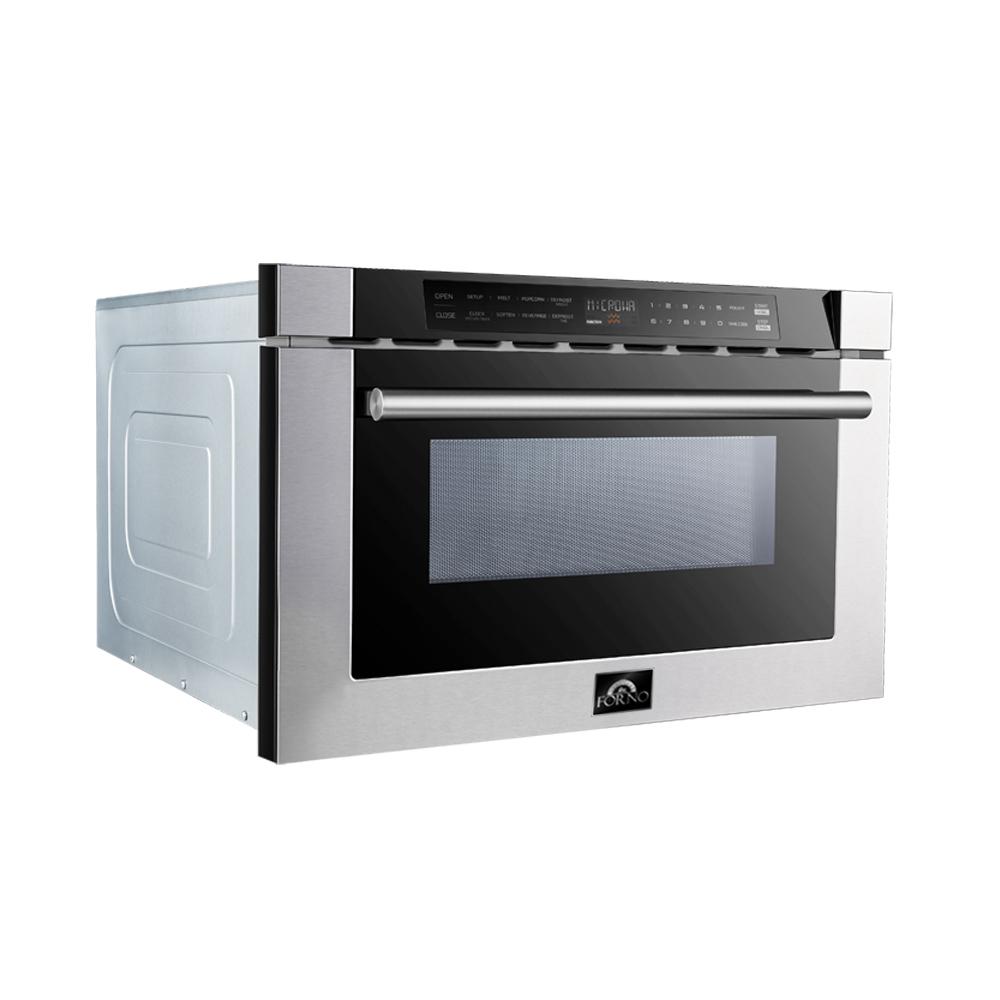 FORNO Appliance Package - 48" Gas Range, Range Hood, 60" Refrigerator, Dishwasher, Microwave Drawer, AP-FFSGS6239-48-8