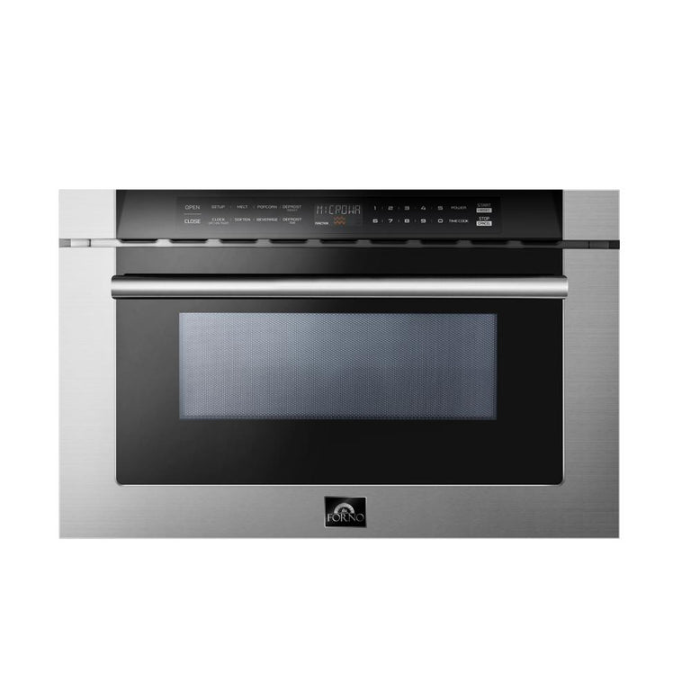 FORNO Appliance Package - 30" Gas Range, 30" Range Hood, Dishwasher, Microwave Drawer, AP-FFSGS6276-30-W-6