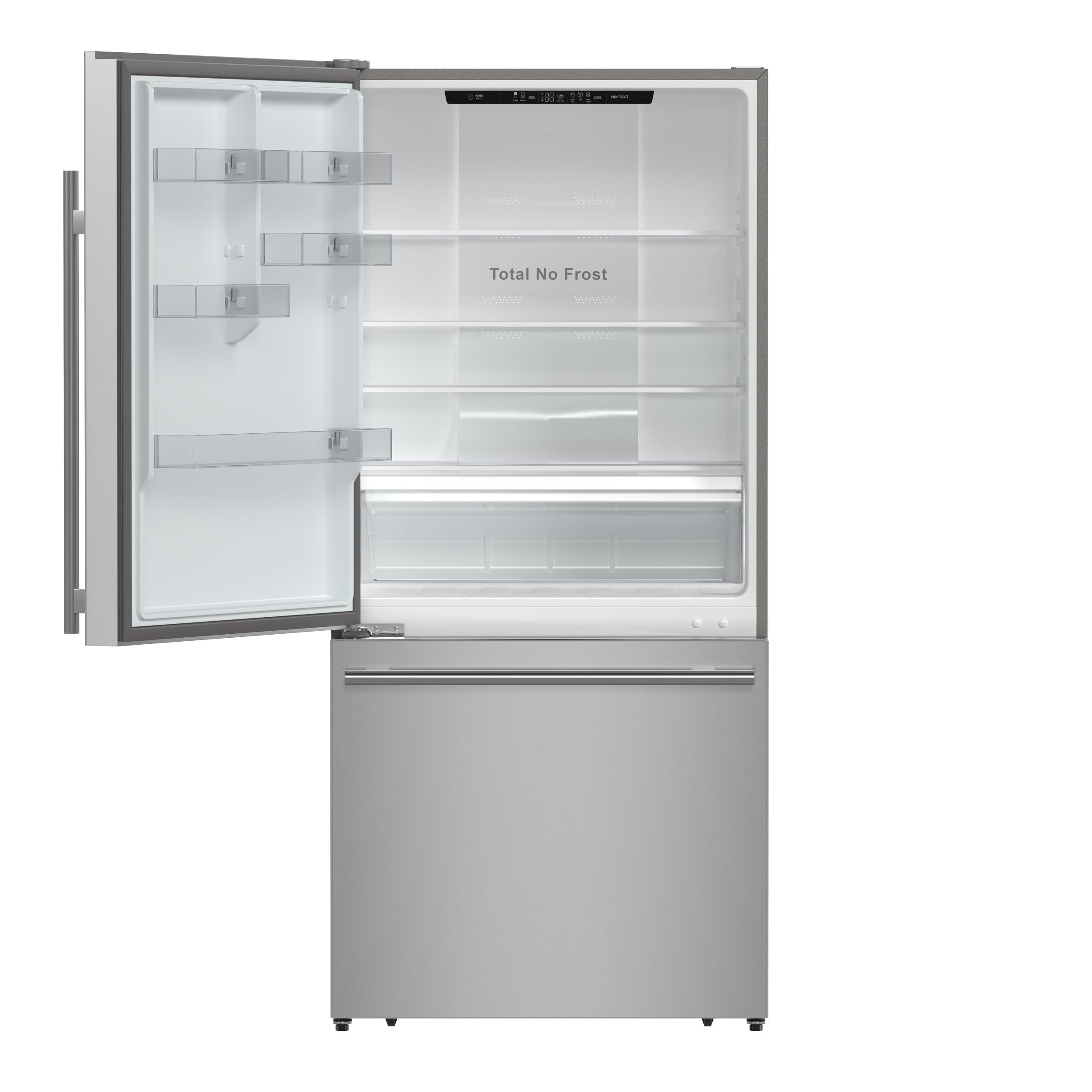 Forno Espresso Milano 31-Inch French Door Refrigerator with Bottom Freezer, 17.2 cu ft, Left Swing, Ice Maker, Stainless Steel, Model FFFFD1786-31S