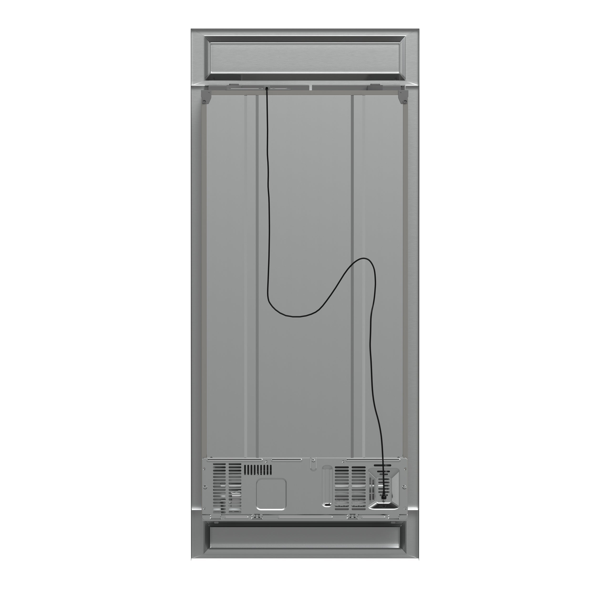 FORNO Salerno 37-Inch Built-In Side-by-Side Refrigerator, 15.6 cu ft, Stainless Steel, with Modern Trim Kit (FFRBI1805-37MG)
