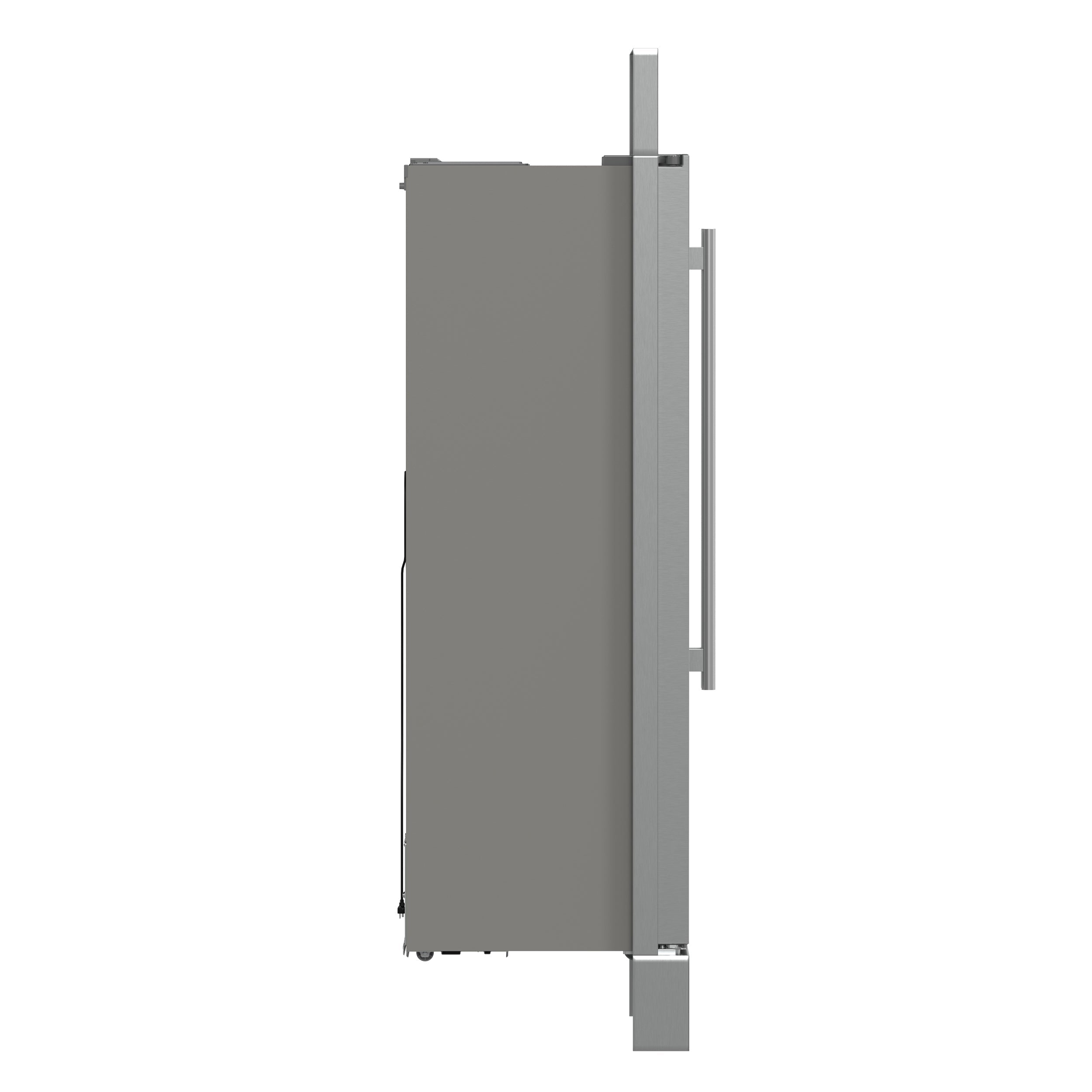 FORNO Salerno 37-Inch Built-In Side-by-Side Refrigerator, 15.6 cu ft, Stainless Steel, with Modern Trim Kit (FFRBI1805-37MG)