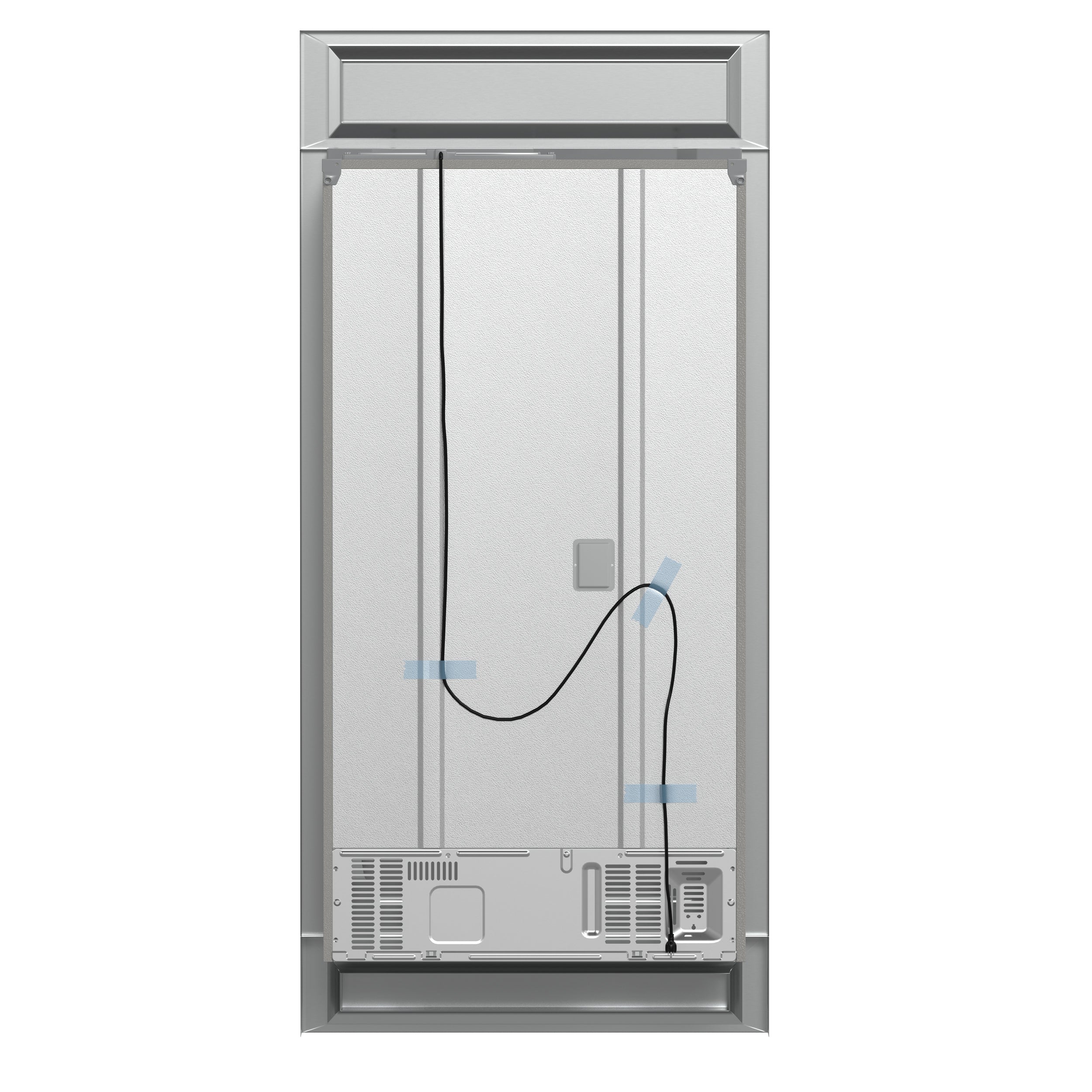 Forno Moena 40-Inch Built-In French Door Refrigerator, 19.2 cu. ft., Stainless Steel, Ice Maker, Modern Trim Kit (Model FFRBI1820-40MG)