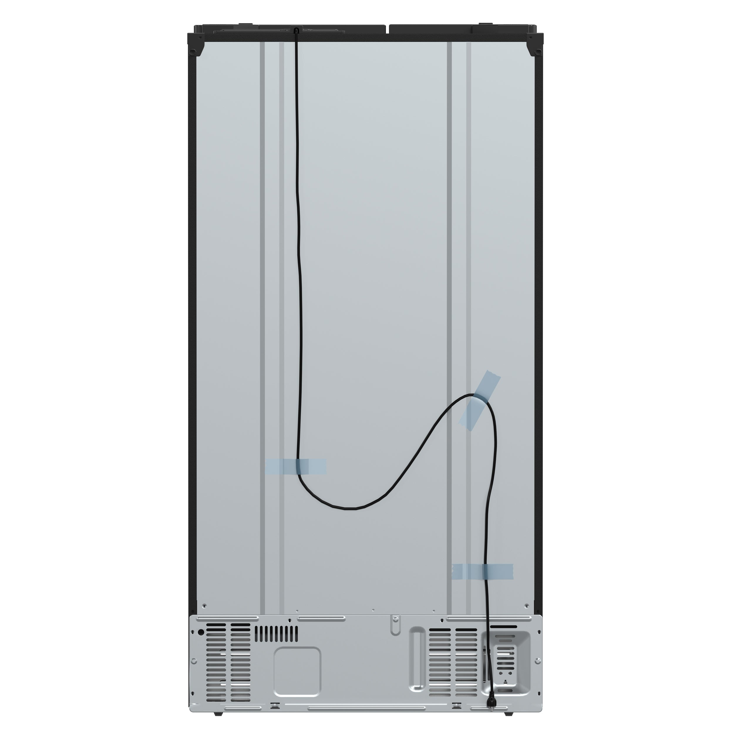 Forno Salerno 36-Inch Side-by-Side Refrigerator, 20 cu. ft., Black, Water & Ice Dispenser, Antique Brass Handles (FFRBI1844-36BLK)