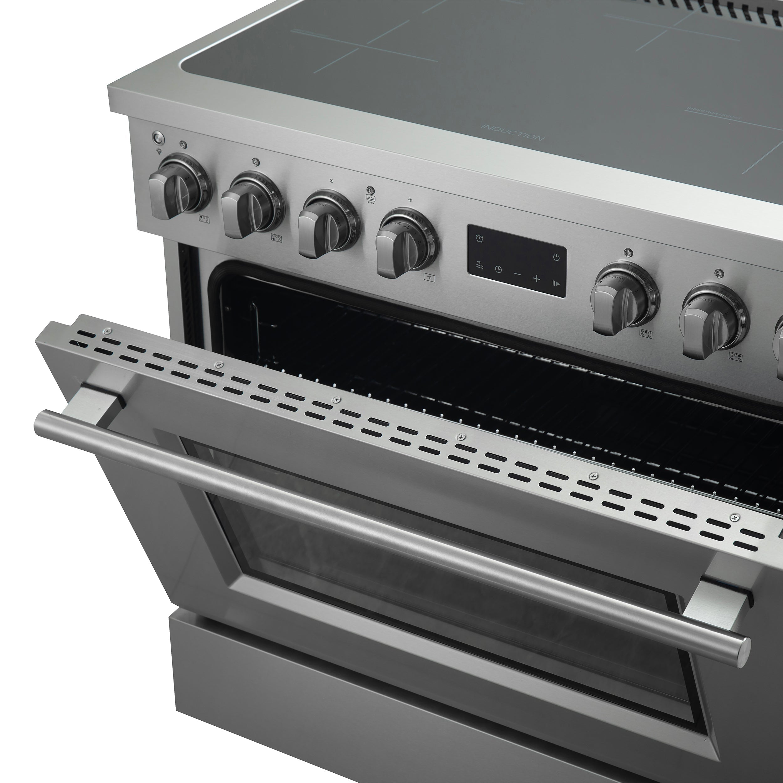 Forno Torino 36" Induction Range, 5.36 cu. ft. True Convection Oven with Air Fry and Sous Vide, Stainless Steel, 240V (FFSIN0936-36)