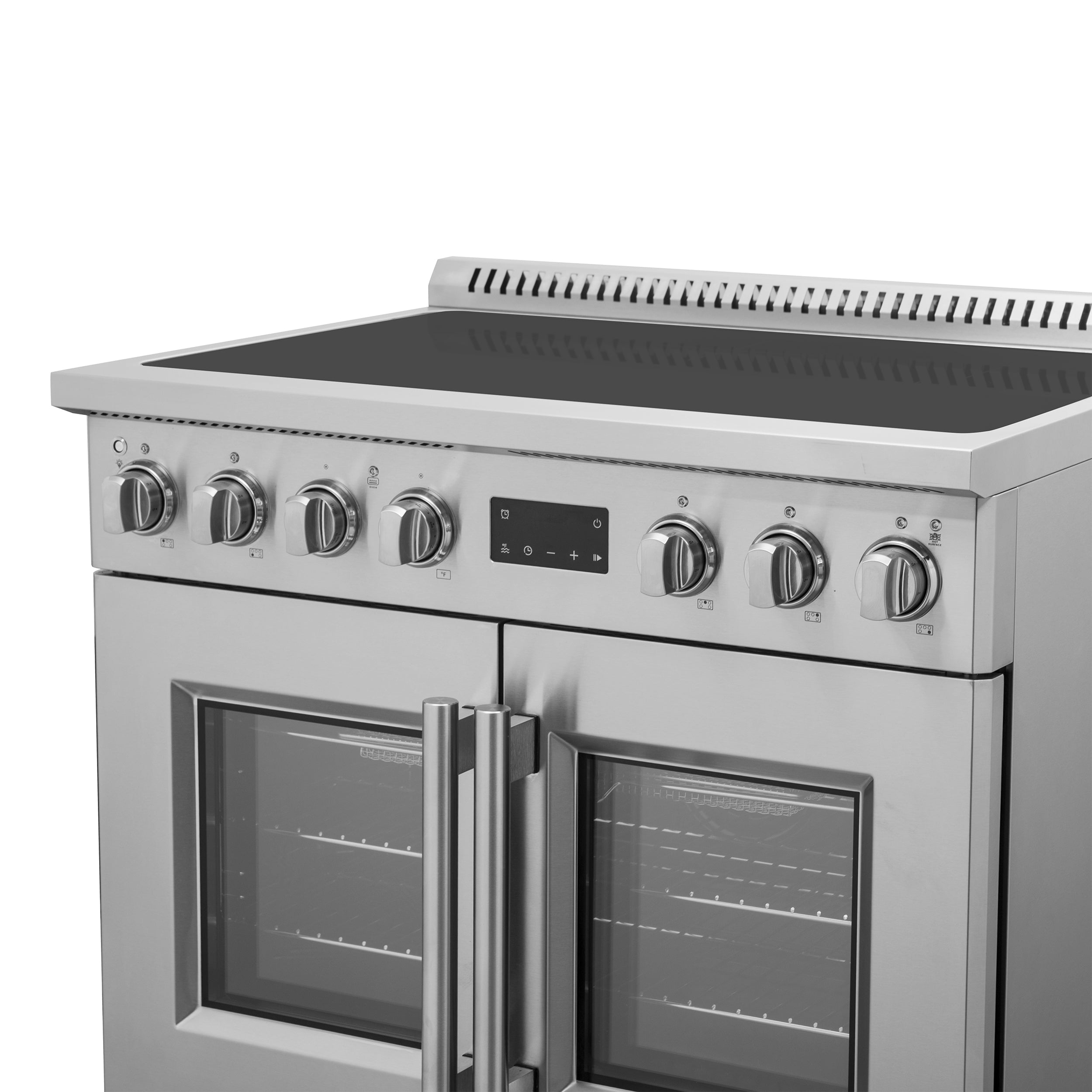 Forno Torino 36-Inch Induction Range with French Door Oven, 5.36 cu. ft., True Convection, Air Fry, Air Sous Vide, Stainless Steel, 240V (FFSIN0950-36)
