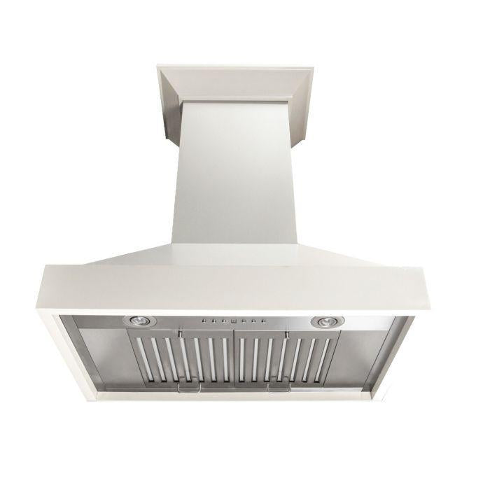 ZLINE 48 in Wall Mount Range Hood White Wooden Finish (KBTT-48)