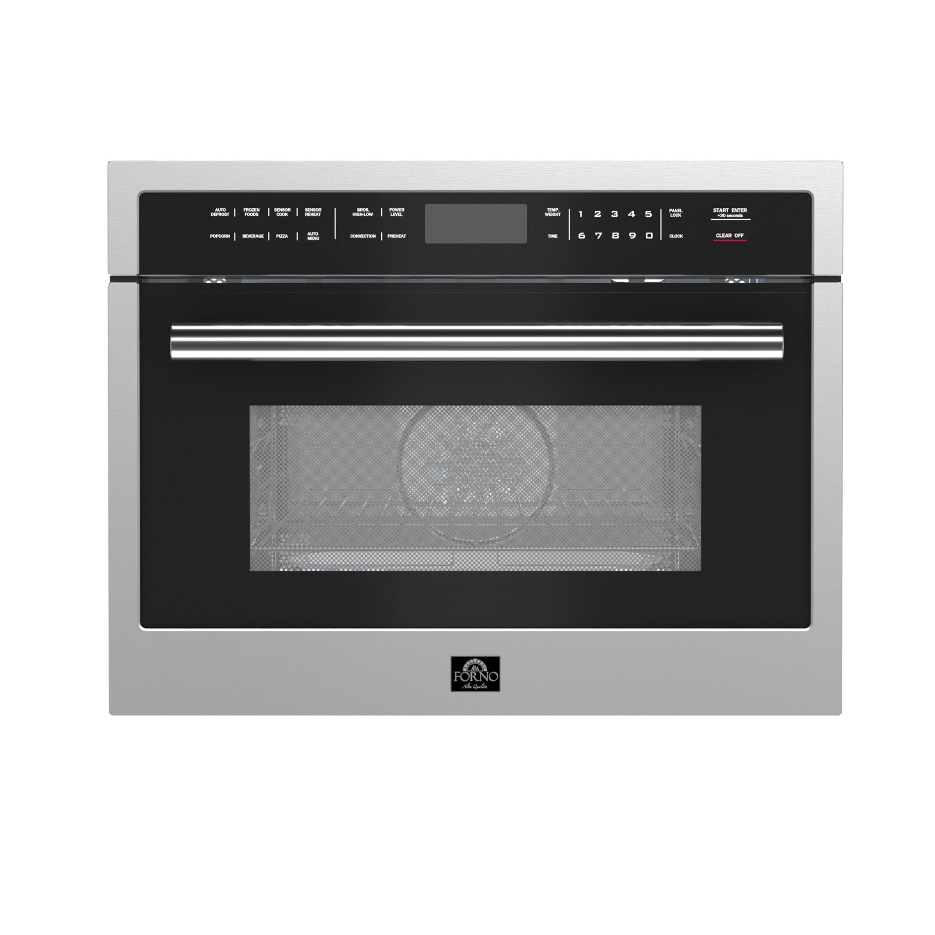 FORNO Oliena 24-Inch Built-In Microwave Oven, 1.6 Cu. Ft., Stainless Steel (Model FMWDR3093-24)