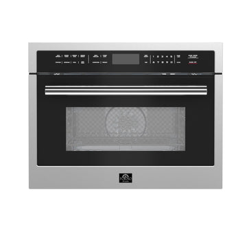 FORNO Oliena 24-Inch Built-In Microwave Oven, 1.6 Cu. Ft., Stainless Steel (Model FMWDR3093-24)