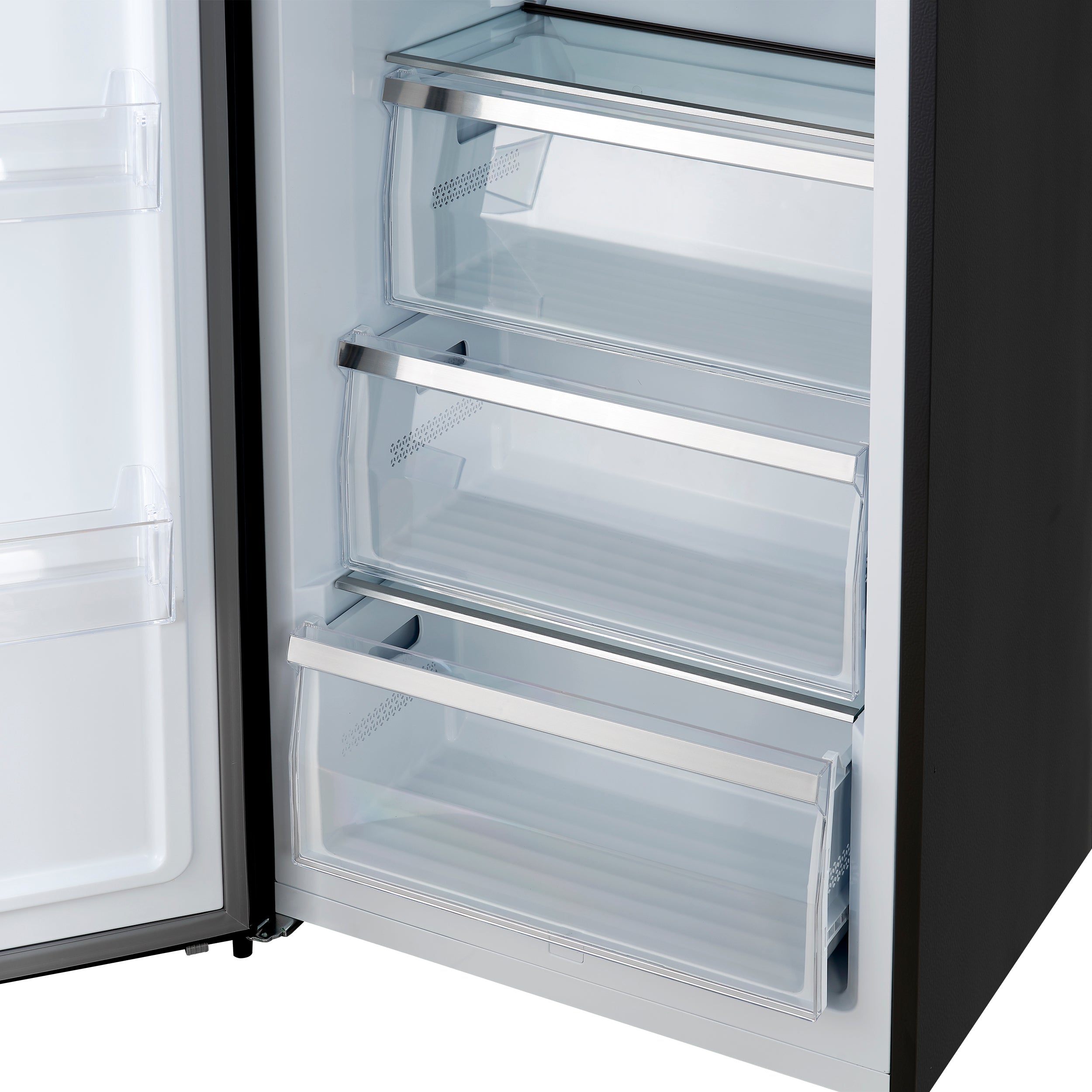 FORNO Maderno 60 in. 27.2 cu. ft. Convertible Refrigerator Freezer Combo with Grill Trim Kit, Black with Antique Brass Handles (Model FFFFD1722-60SG-BLK)