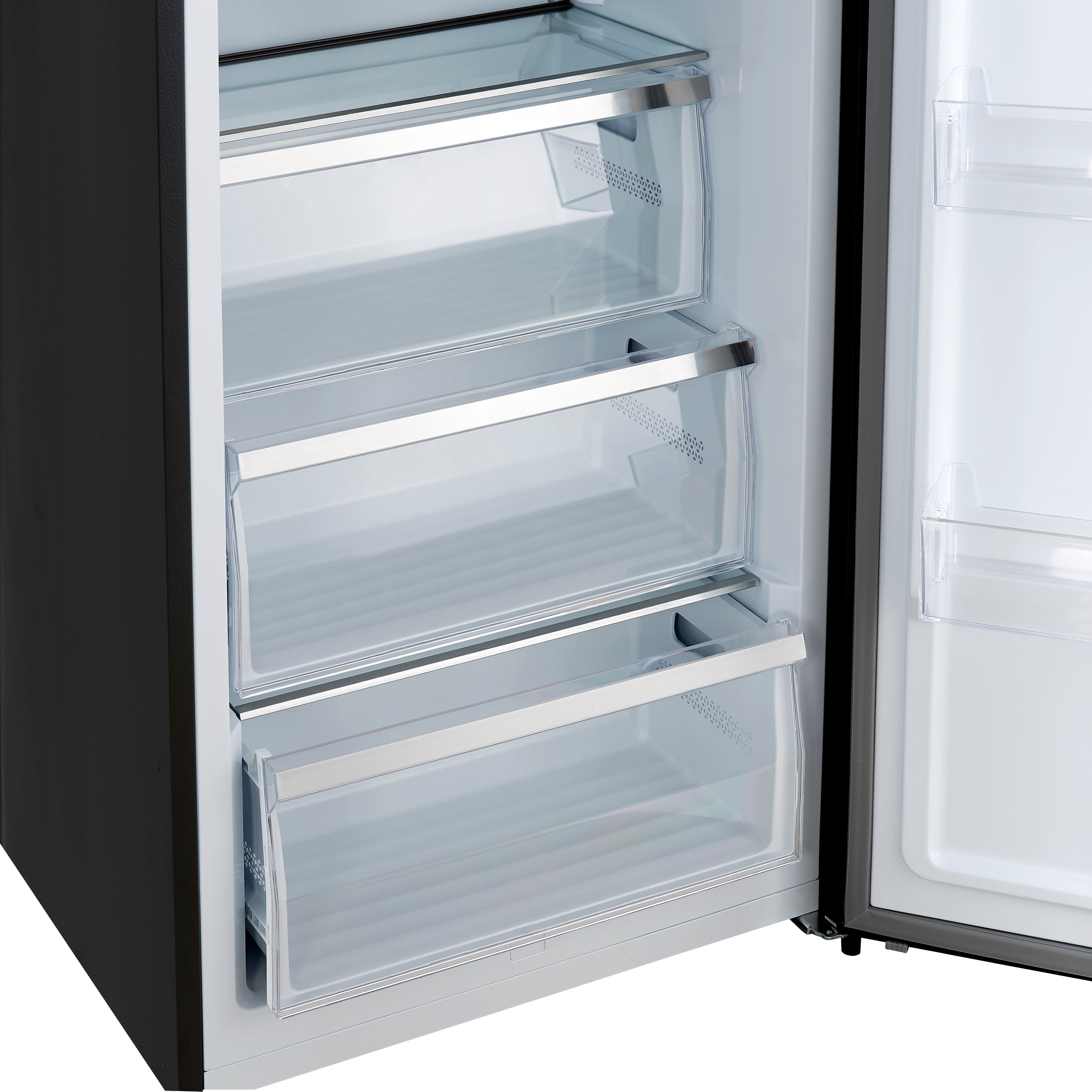 FORNO Maderno 60 in. 27.2 cu. ft. Convertible Refrigerator Freezer Combo with Grill Trim Kit, Black with Antique Brass Handles (Model FFFFD1722-60SG-BLK)