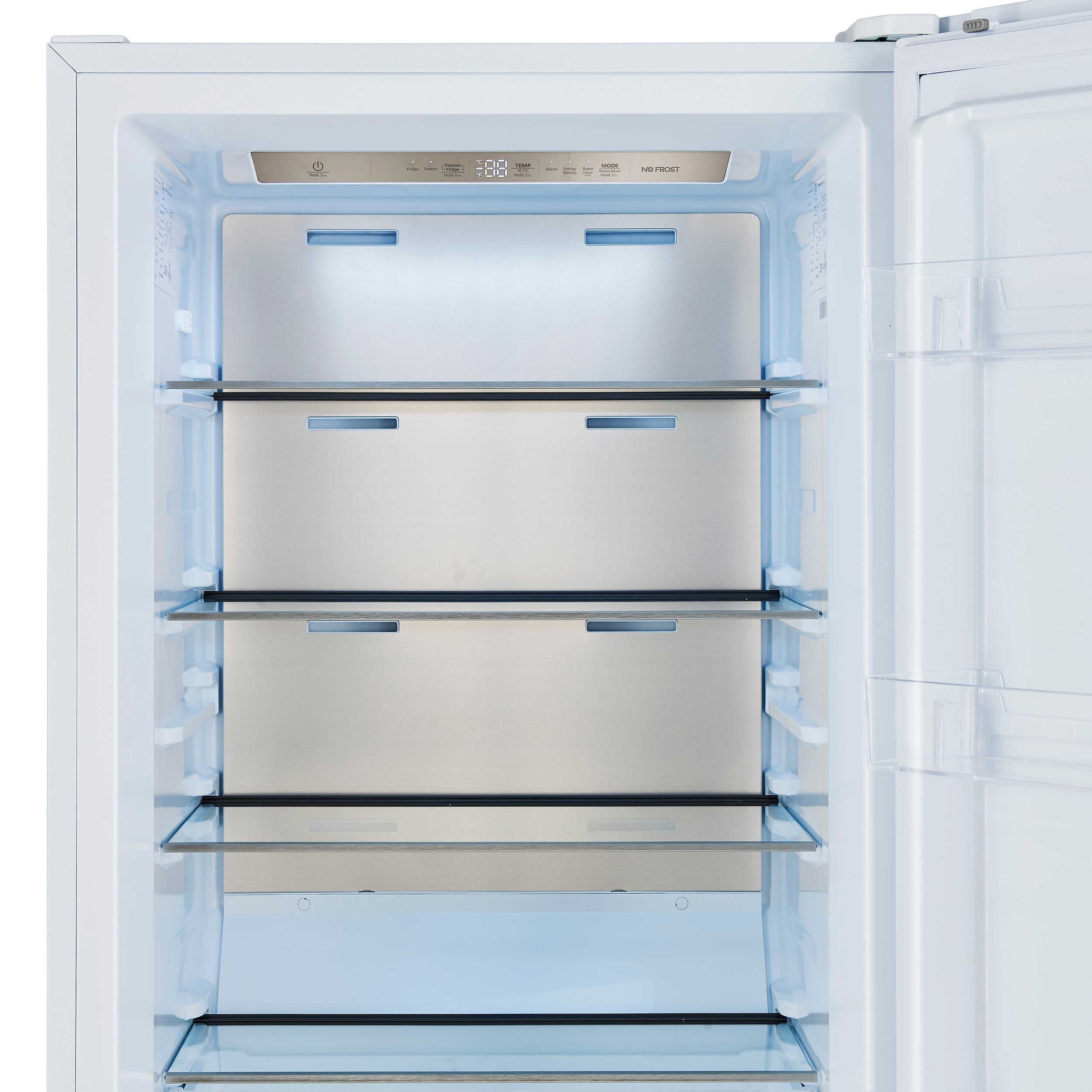 FORNO Maderno 60-Inch Built-In Convertible Refrigerator/Freezer, 27.2 cu ft, White, Antique Brass Handles, Trim Kit Included (FFFFD1722-60MG-WHT)